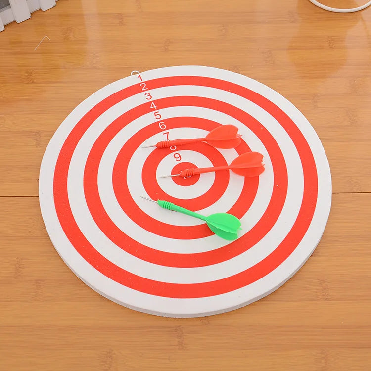 Diameter 29.5cm Darts Target +3 Darts Wall-mounted Two-sided Dual-use Thick Foam Toy Dart Board Suit