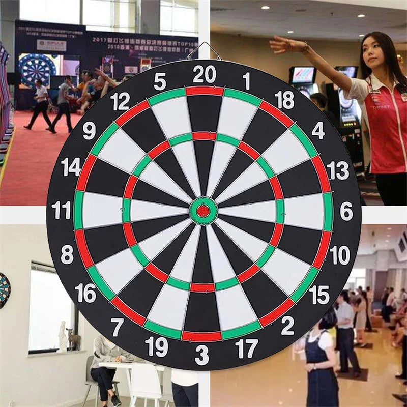 12/15/17 Inches Dart Board Game Set With Dart Needles Double-sided Hanging Dartboard Indoor Entertainment For Family & Friends
