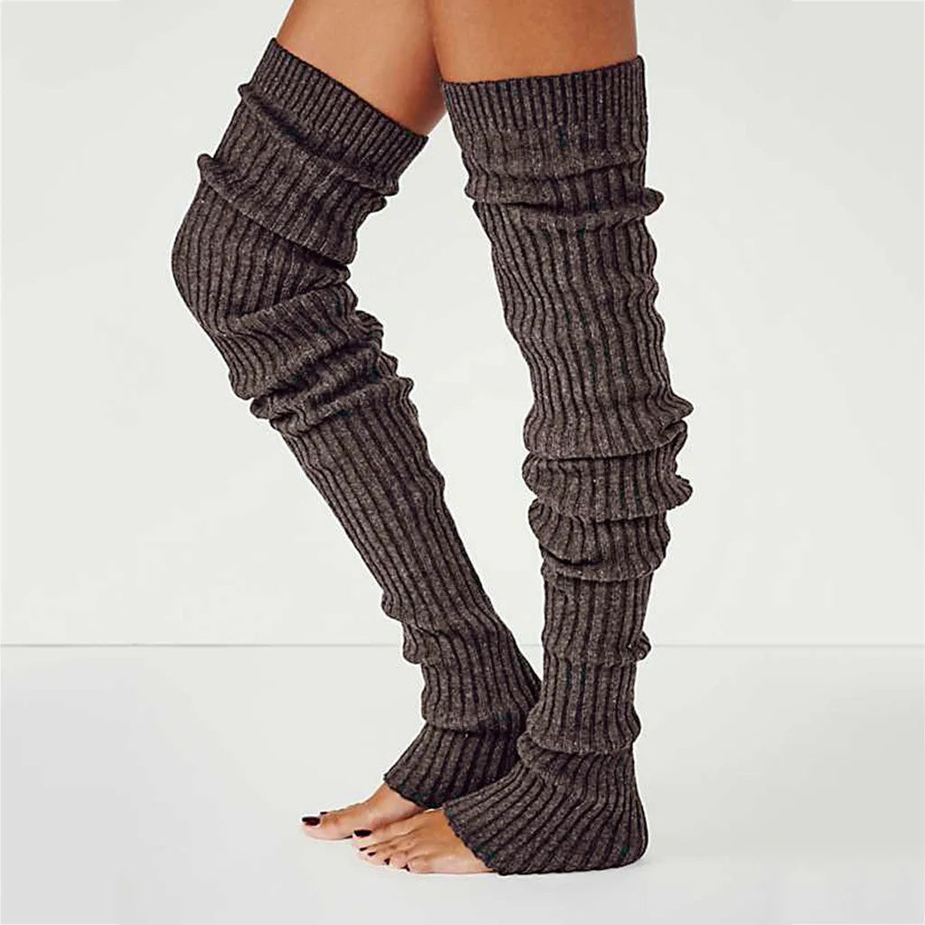 Anime Gothic Lolita Tights Knee Socks Cosplay Costumes Accessories Knitted Winter Women Yoga Long Leg Warmer Knee High Socks New