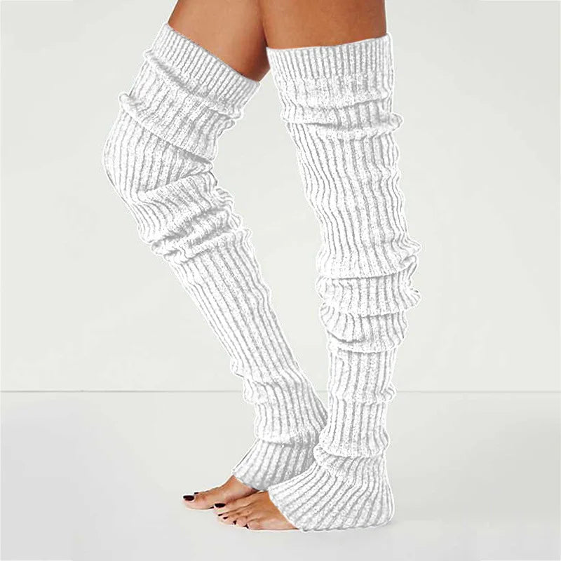 Anime Gothic Lolita Tights Knee Socks Cosplay Costumes Accessories Knitted Winter Women Yoga Long Leg Warmer Knee High Socks New