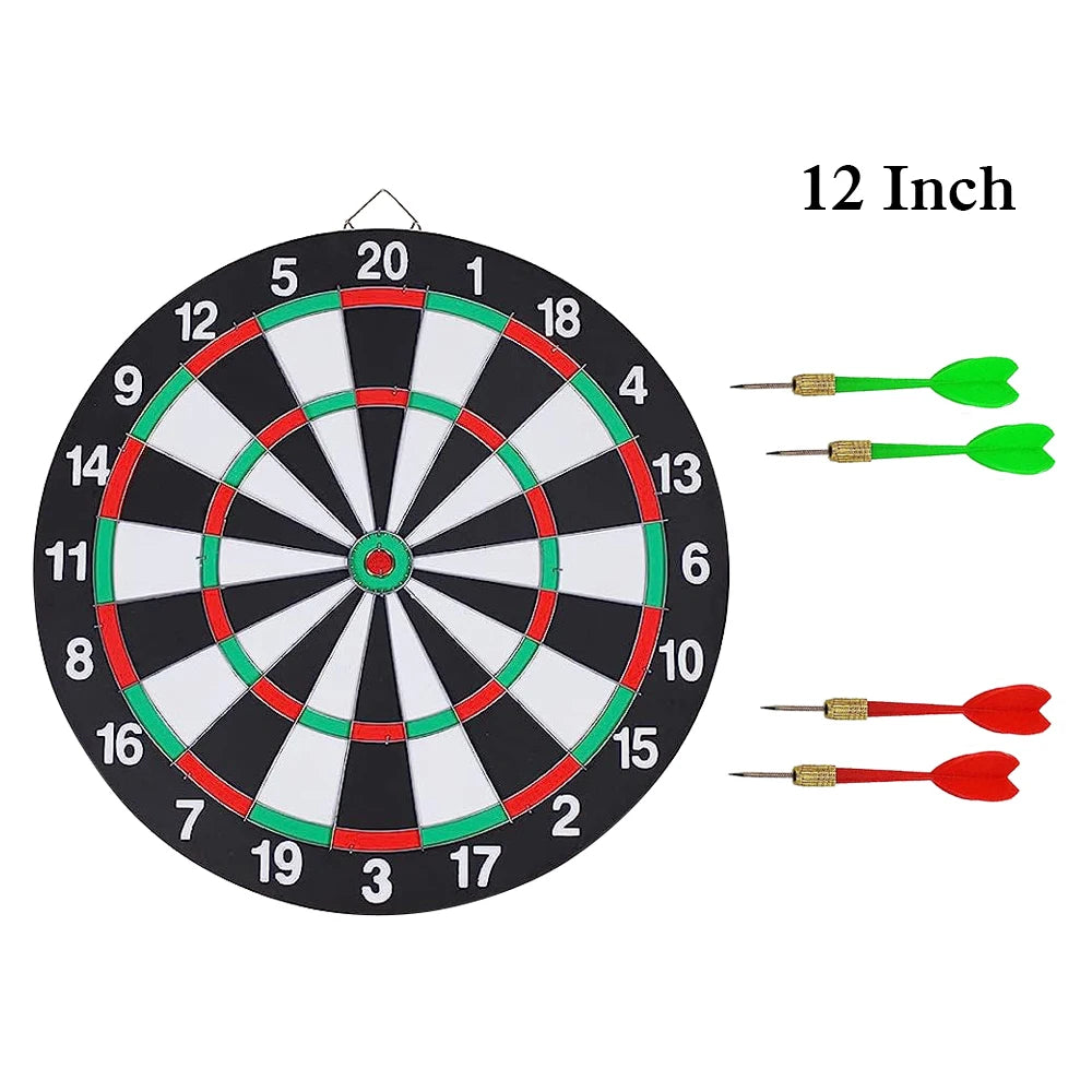 12/15/17 Inches Dart Board Game Set With Dart Needles Double-sided Hanging Dartboard Indoor Entertainment For Family & Friends