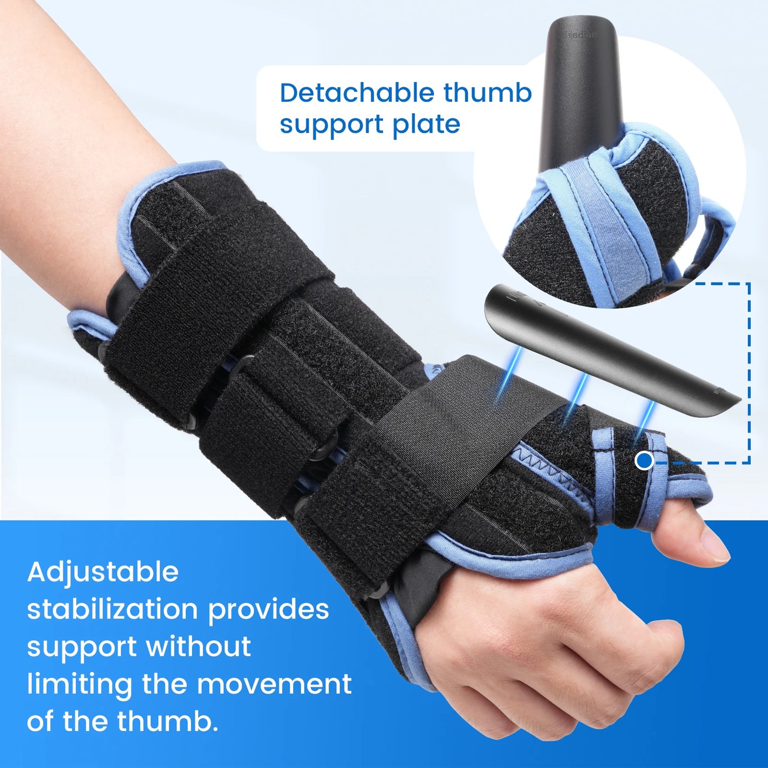 VELPEAU Wrist Splint Medical for Carpal Tunnel Pain, Tendonitis and Arthritis Wrist Brace with Thumb Support Adjustable