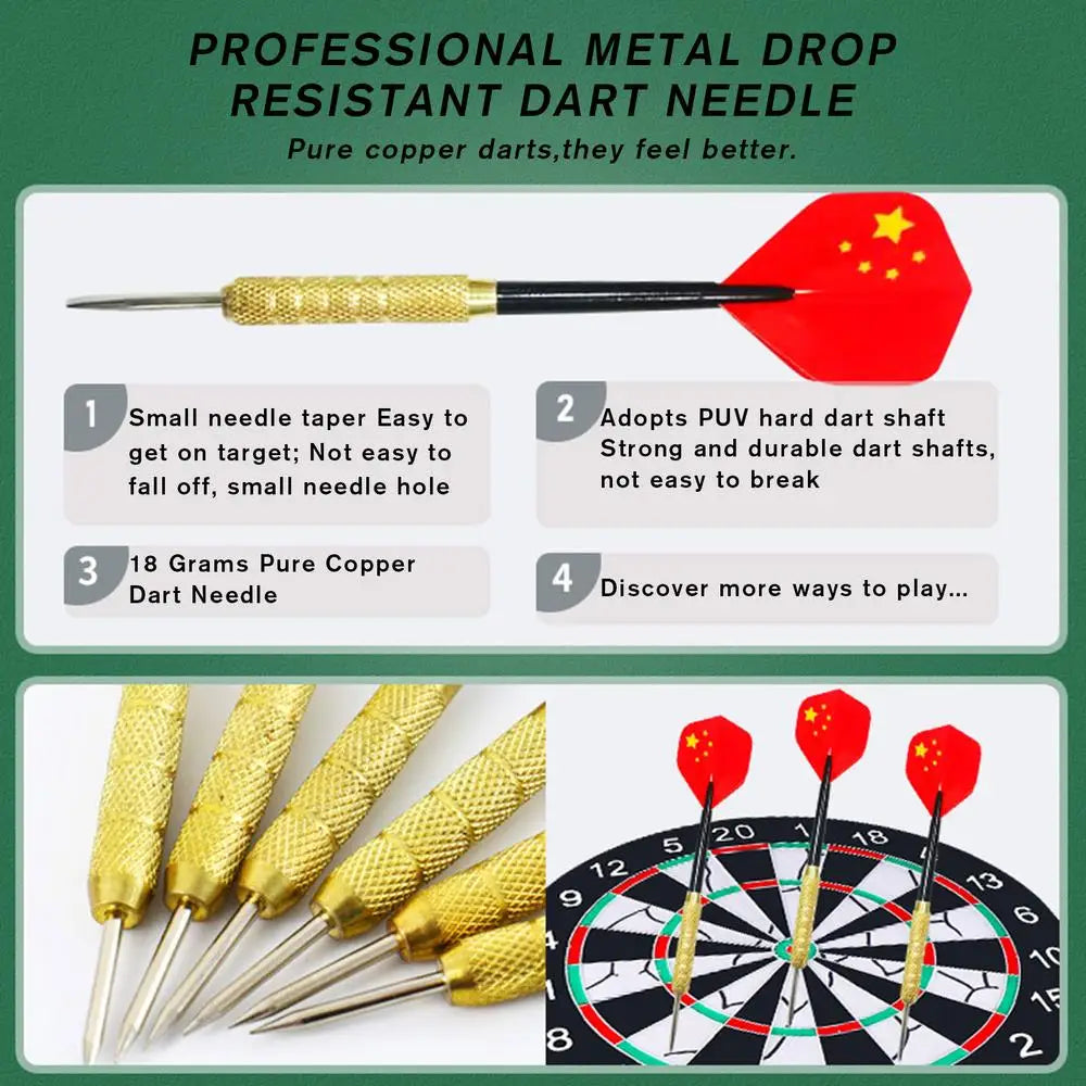 Dart Boards for Adults Flocking Board Stable Dartboard Game Set 15in Sports Tournament Thick Game Toys for Indoor/Outdoor