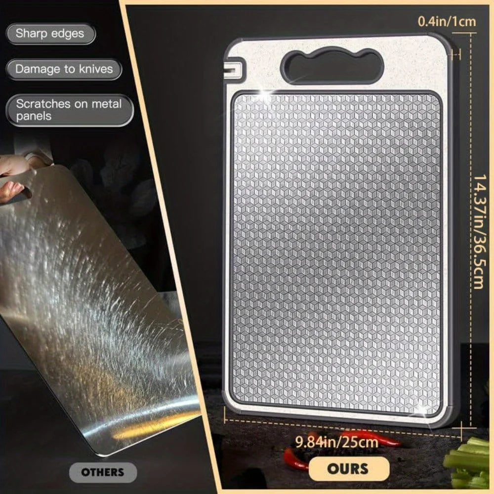 NEW Titanium Cutting Boards For Kitchen Stainless Steel Cutting Board 304 Stainless Steel Double-Sided Food Grade Cutting Board