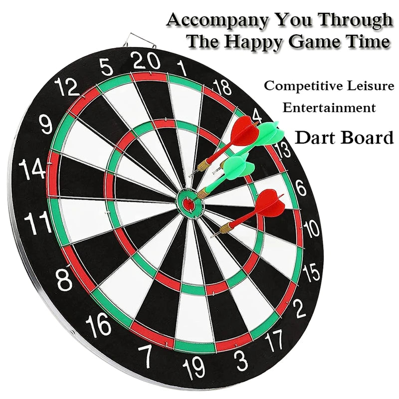 12/15/17 Inches Dart Board Game Set With Dart Needles Double-sided Hanging Dartboard Indoor Entertainment For Family & Friends