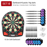 CyeeLife 15.5in Electronic Dart board set with LED,32Games and Multi player play Home Office Bar Outdoor Professional