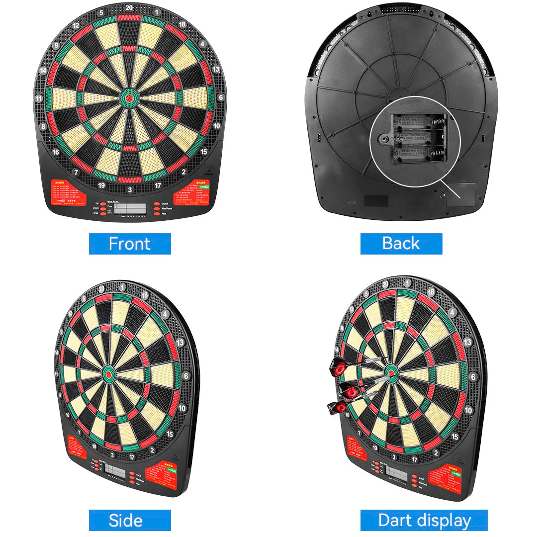 CyeeLife 15.5in Electronic Dart board set with LED,32Games and Multi player play Home Office Bar Outdoor Professional