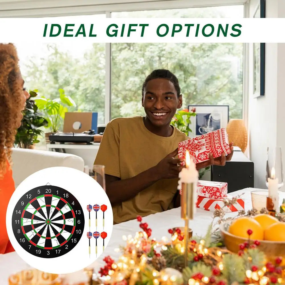 Dart Boards for Adults Flocking Board Stable Dartboard Game Set 15in Sports Tournament Thick Game Toys for Indoor/Outdoor