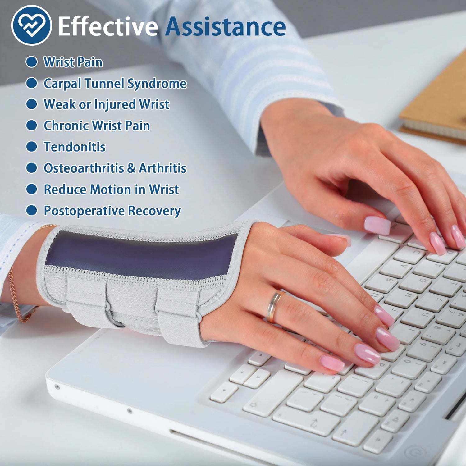 Wrist Brace with Splints for Carpal Tunnel Support Wrist Support Brace for Wrist Pain, Arthritis Tendonitis Sprain Injuries