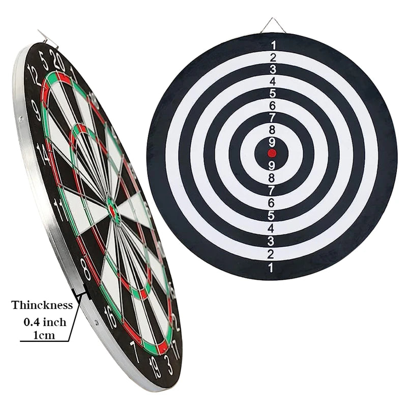 12/15/17 Inches Dart Board Game Set With Dart Needles Double-sided Hanging Dartboard Indoor Entertainment For Family & Friends