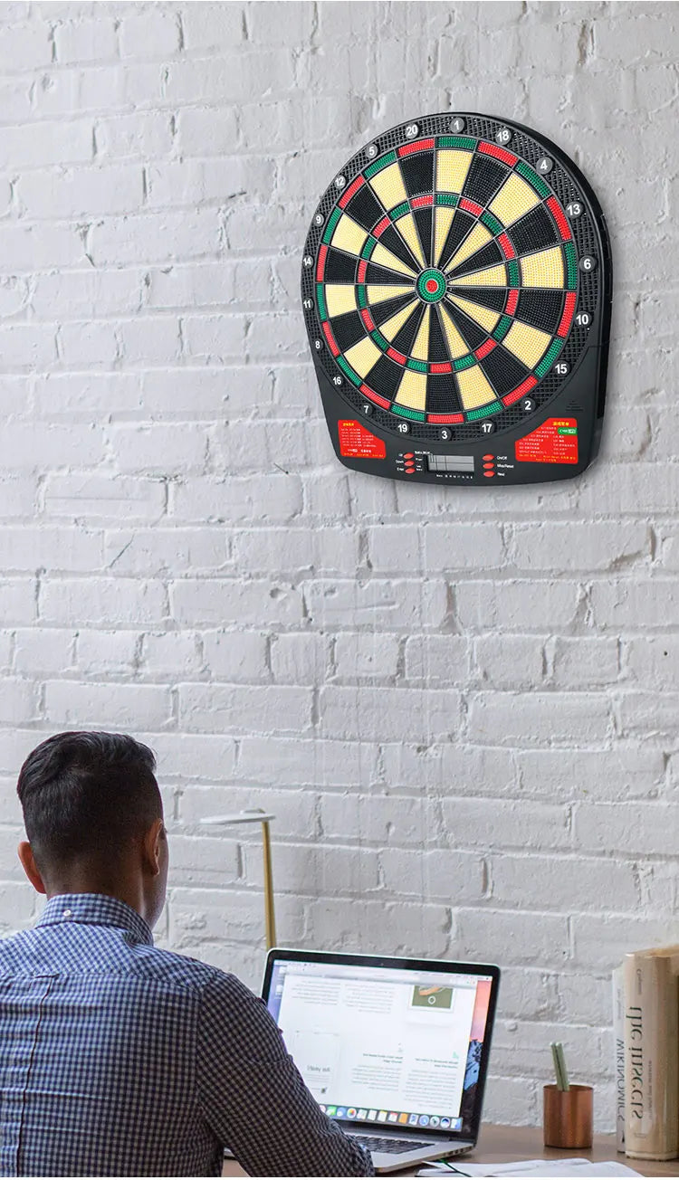 CyeeLife 15.5in Electronic Dart board set with LED,32Games and Multi player play Home Office Bar Outdoor Professional