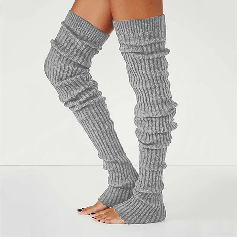 Anime Gothic Lolita Tights Knee Socks Cosplay Costumes Accessories Knitted Winter Women Yoga Long Leg Warmer Knee High Socks New