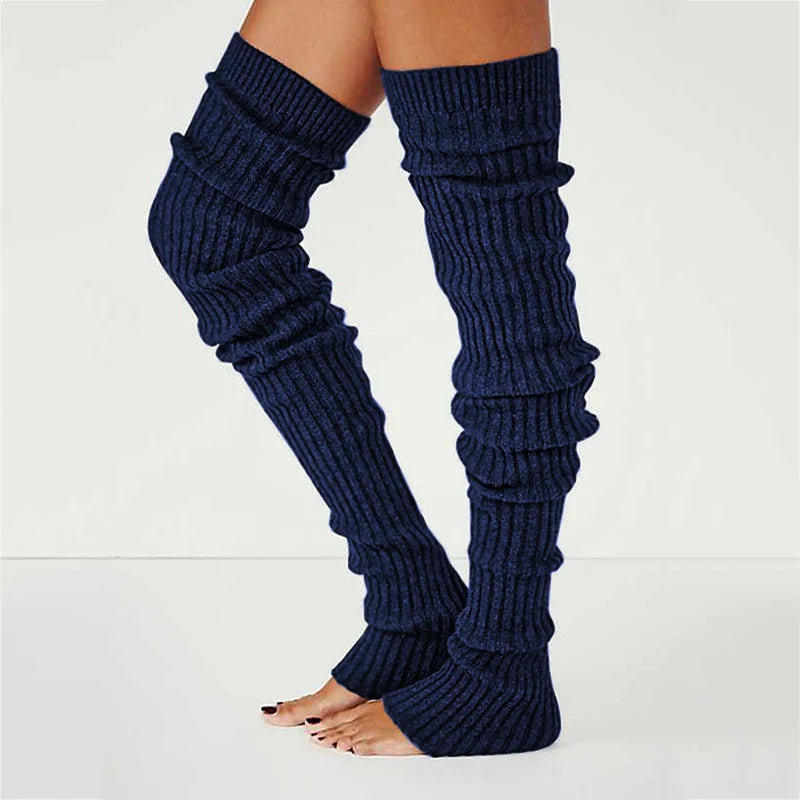 Anime Gothic Lolita Tights Knee Socks Cosplay Costumes Accessories Knitted Winter Women Yoga Long Leg Warmer Knee High Socks New