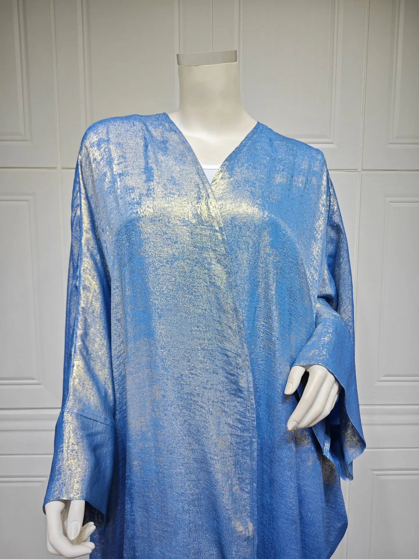 Shiny Party Abaya Ramadan Eid Batwing Satin Open Kimono Dubai Luxury Muslim Damen Abayas For Women Kaftan Dress Islamic Clothing