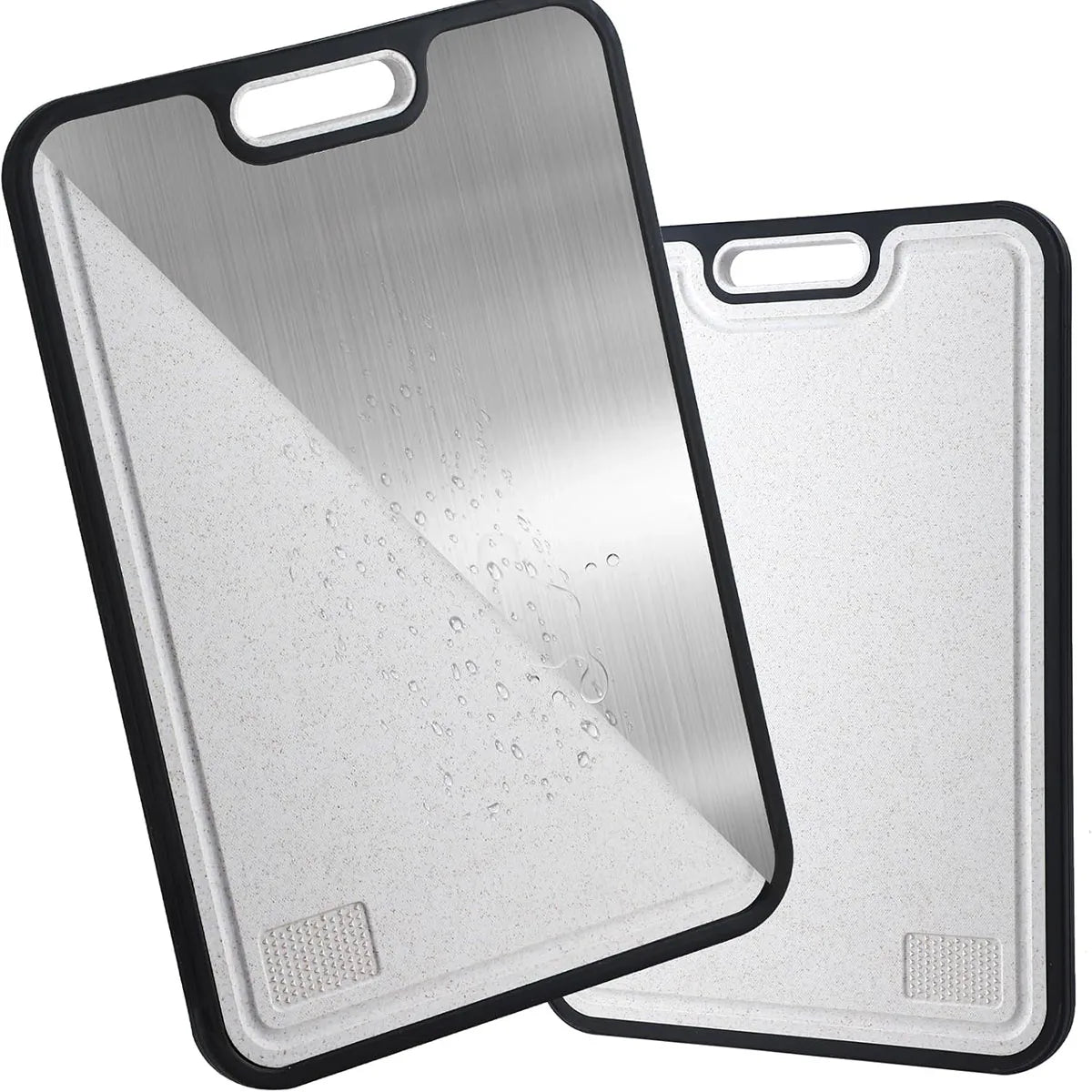 Titanium Cutting Boards for Kitchen, Cutting Board Double Sided Food Grade, Titanium/Wheat Straw PP Chopping Board