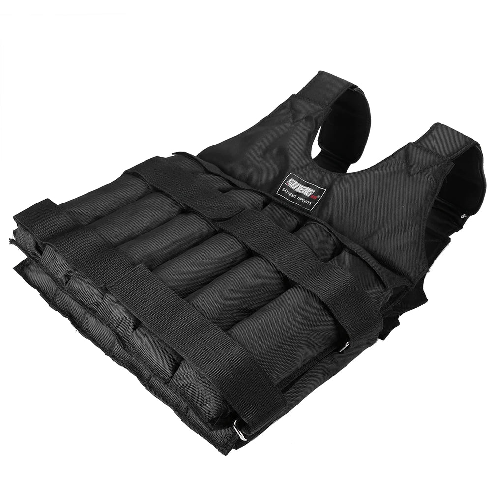 3-50KG Durable Weighted Vest Adjustable Weight Training Exercise Waistcoat Jacket Sand Clothing Boxing Fitness Equipment