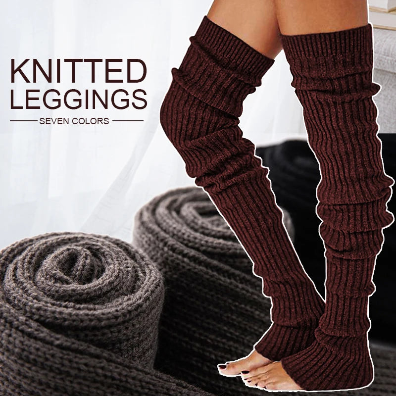 Anime Gothic Lolita Tights Knee Socks Cosplay Costumes Accessories Knitted Winter Women Yoga Long Leg Warmer Knee High Socks New