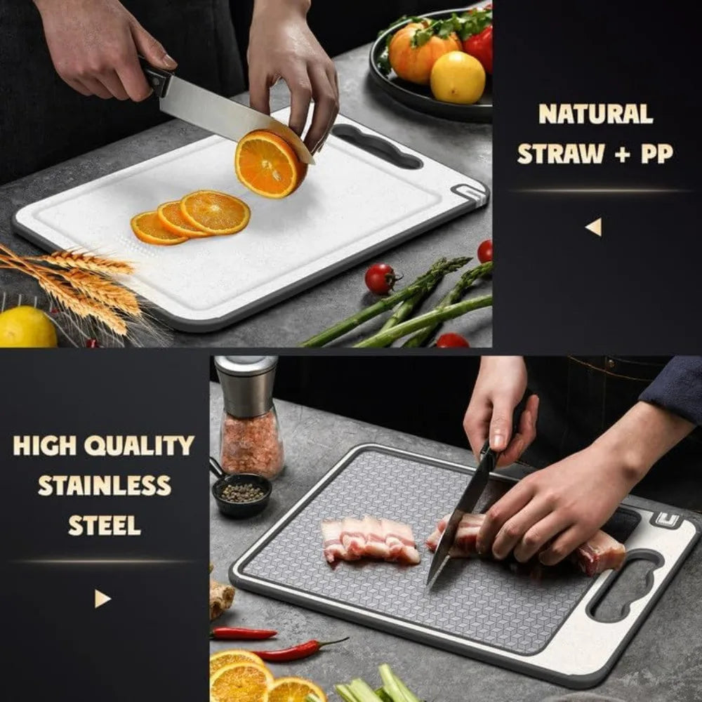 NEW Titanium Cutting Boards For Kitchen Stainless Steel Cutting Board 304 Stainless Steel Double-Sided Food Grade Cutting Board