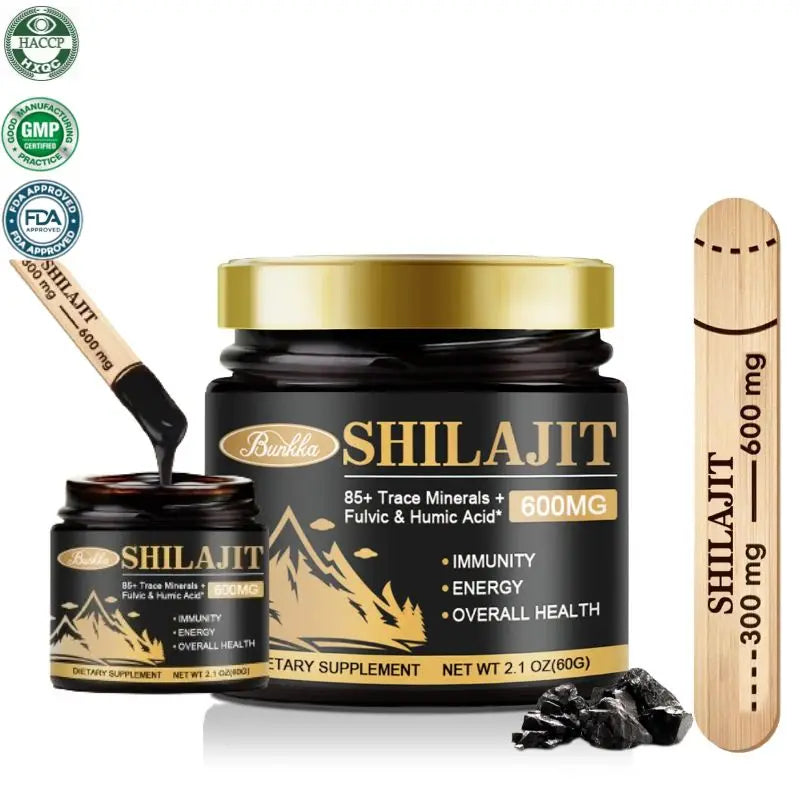 Original Shilajit Resin Himalaya Organic 100% Pure Bitter Skin Beauty&Health Hormone Balance 85+ Trace Minerals Fulvic Acid Male