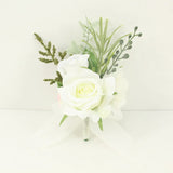 Ivory Wrist Corsage Bridesmaid Sisters Handmade Flower Artificial Silk Rose Bracelet Flowers For Wedding Dancing Party Decor