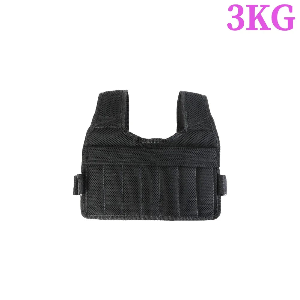 3-50KG Durable Weighted Vest Adjustable Weight Training Exercise Waistcoat Jacket Sand Clothing Boxing Fitness Equipment