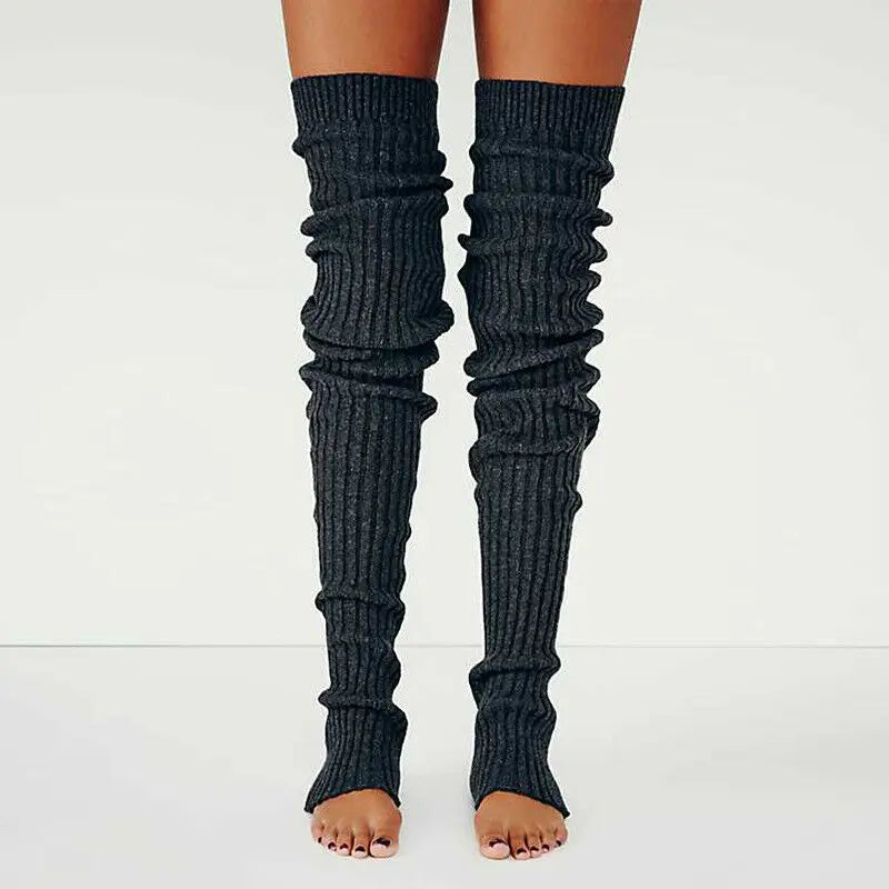 Anime Gothic Lolita Tights Knee Socks Cosplay Costumes Accessories Knitted Winter Women Yoga Long Leg Warmer Knee High Socks New