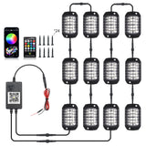 Rock Lights Remote APP Control RGB 3D Lens LED for Offroad RZR SUV ATV UTV Jeep Neon Underbody Undergolw Car Chassis Light