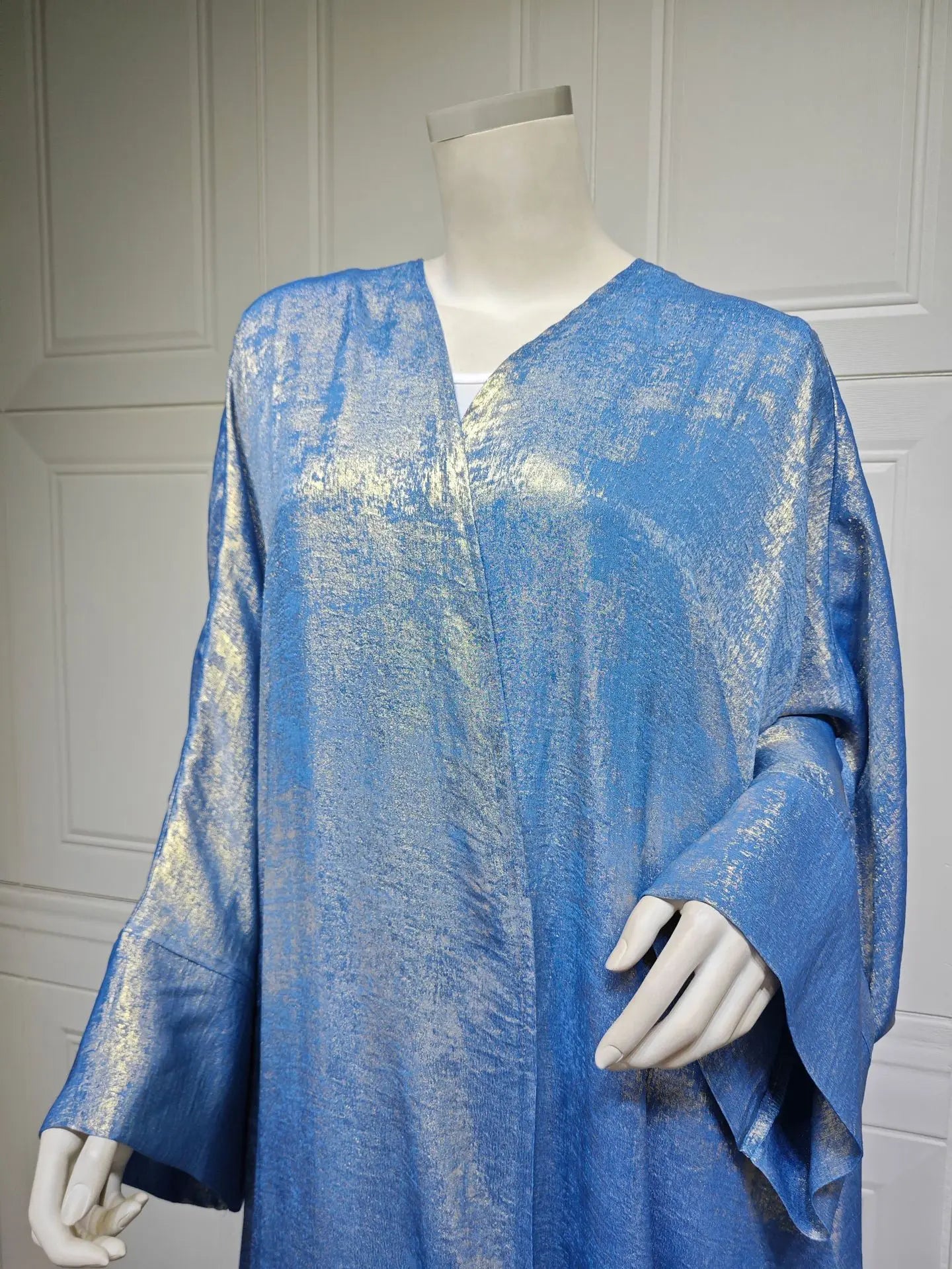 Shiny Party Abaya Ramadan Eid Batwing Satin Open Kimono Dubai Luxury Muslim Damen Abayas For Women Kaftan Dress Islamic Clothing