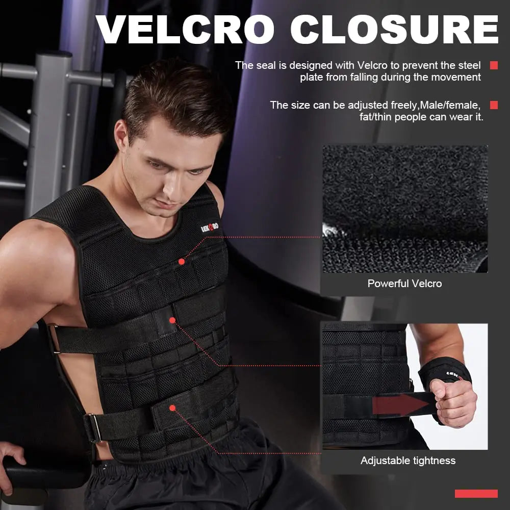 20kg Adjustable Weight Training Suit Empty Bag Fitness Running Vest, Hand And Foot Strength Training Physical Training Clothing
