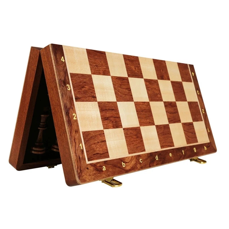 High-grade Set Of Solid Wood Chess Pieces Wooden Folding Board Game With More Than 2 After The Game Entertainment